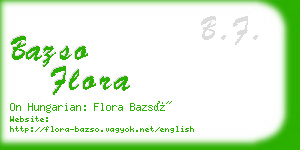 bazso flora business card